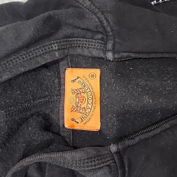 Juicy Couture classic Yorkie terrier black zip up hoodie - Picture 6 of 8